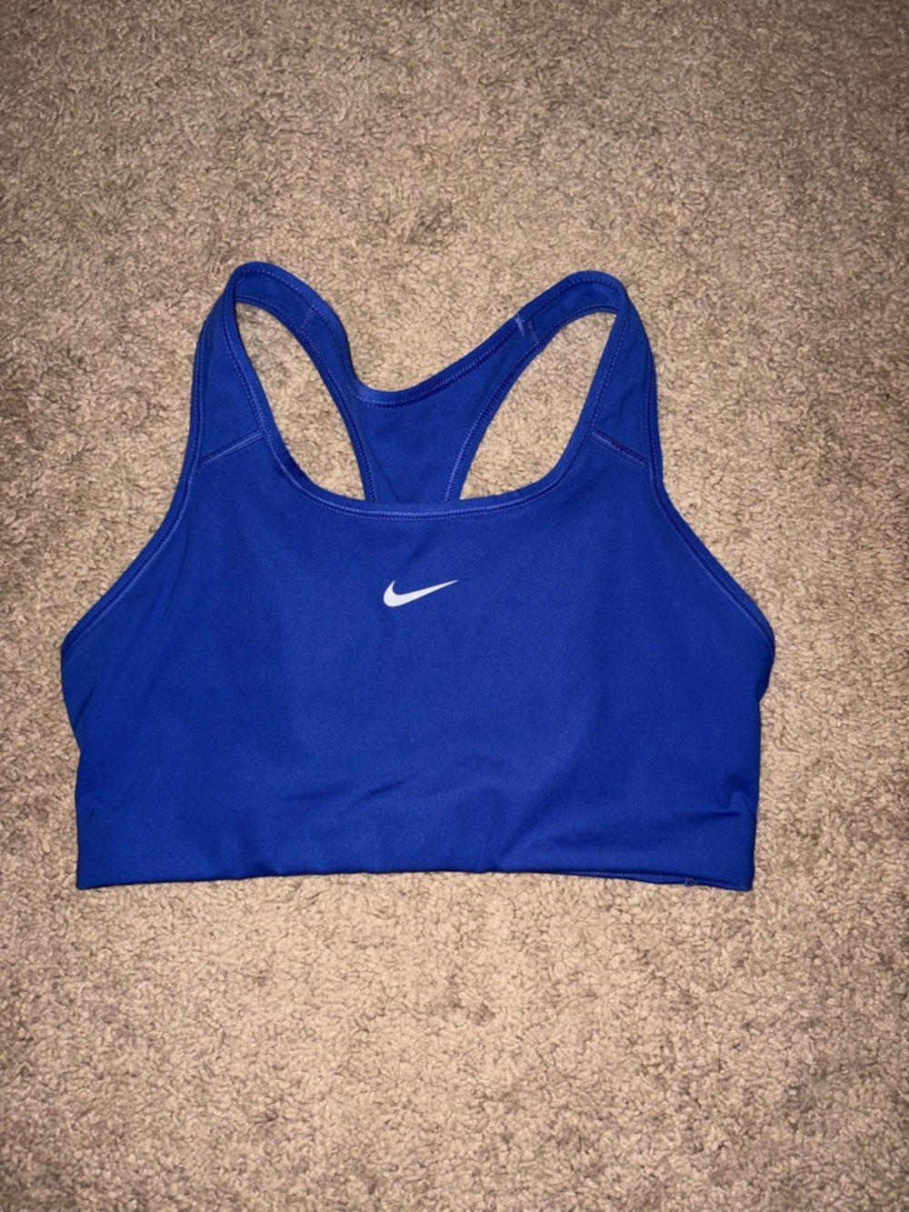 Nike Dri-FIT Swoosh Women's Medium-Support Sports Bra | Purple Indigo | Medium - Picture 2 of 7